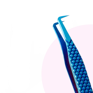 Pince à épiler professionnelle OEM de haute qualité en acier inoxydable durable à pointe en fibre, 45 degrés, pour extensions de cils, logo personnalisé, usage en salon - Product Image 2