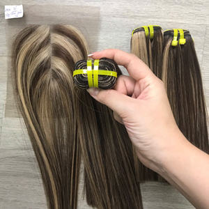 Precio barato Combo de cabello humano sin procesar SDD hueso recto Paquete de cierre crudo vietnamita virgen cabello cutícula alineada Color de Piano - Product Image 2