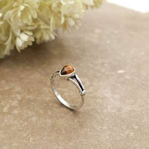 SHYAM JEWELRS Brass Tiger Eye 925 Sterling Silver Band Handmade Bezel Setting Boho Jewelry Oval Gemstone Natural <b>Statement</b> <b>Ring</b> - Product Image 1