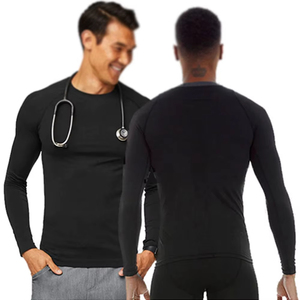 Uniformes Médicos para Hombre al por Mayor, Camisetas de Trabajo Transpirables de Rayón y Spandex Elástico para Enfermería - Product Image 6