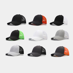High Quality Multi-Color 6 Panel Trucker Cap Embroidery Patches Blank Mesh Trucker <b>Hats</b> - Product Image 3