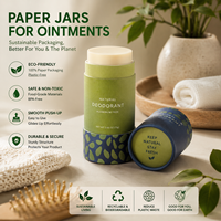 Conteneur de déodorant en papier kraft personnalisé de 30 ml pour déodorant à marque privée, finition dorée