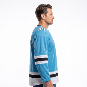 Maillot de hockey sur glace pour hommes, maillots de hockey de haute qualité, vêtements d'entraînement, maillot de hockey sur glace à manches longues - Product Image 3