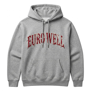 Prix direct usine – Sweat à capuche confortable en coton biologique durable pour le sport, avec impression sérigraphiée - Product Image 6