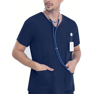 Haut de blouse médicale personnalisable pour hommes – Tenue de travail hospitalière confortable pour usage professionnel - Product Image 1