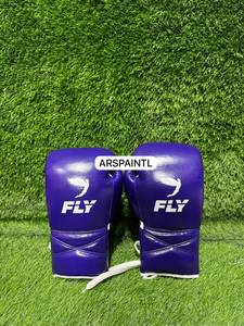 Gants de boxe professionnels de qualité supérieure, très demandés, en cuir de vachette véritable, couleur violette, nouvelle arrivée. - Product Image 2