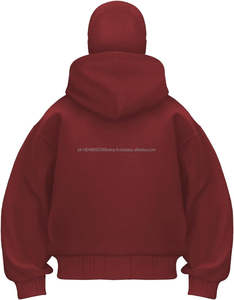 Sweat-shirt à capuche pour homme avec demi-fermeture éclair, double capuche, coupe-vent, veste de sport - Product Image 4