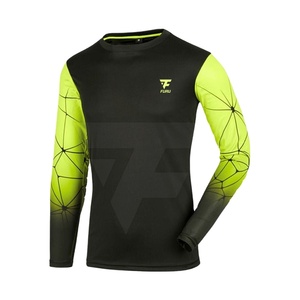Maillot de Gardien de But de Meilleure Qualité 100% Polyester Personnalisable pour Football Respirant et Confortable Col en V Manches Longues Unisexe pour Gardiens de But - Product Image 1