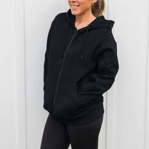 Sweat-shirt à capuche pour femme avec empiècements, logo personnalisé, couleur contrastante, vêtement de mode urbaine professionnelle, Nouveauté 2026 - Product Image 2