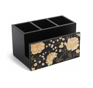 Organisateur de couverts en bois artisanal avec poignées de transport pour une utilisation élégante dans l'hôtellerie - Product Image 2