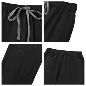 Men's Black <b>Scrub</b> Set Cotton Polyester Woven Hospital Uniforms with Needle Detection Feature Premium quality - Product Image 5