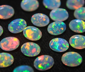 8x6mm Oval Cut Natural Ethiopian <b>Fire</b> Opal Gemstone Multi Color for Jewelry Making Direct From Factory Hasnain <b>Gems</b> Certified - Product Image 3