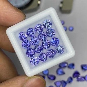 Tanzanite bleue 6 mm, taille ronde facettée, pierre précieuse en vrac de haute qualité pour bague, pendentif, bijoux, tanzanite naturelle ronde - Product Image 5