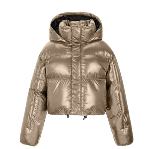New Latest Fashion Casual Streetwear Customized High <b>Cropped</b> <b>Puffer</b> <b>Jacket</b> Women Clothing Breathable Winter 100% Polyester - Product Image 6