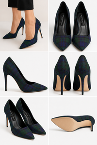 Chaussures à talons aiguilles écossaises de luxe pour femmes, motif tartan, de haute qualité, personnalisées, pour acheteurs en gros - Product Image 5