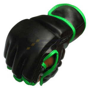 Wrist <b>Strap</b> Moisture Wicking Black And Green Color Comfortable Premium Quality New Adult Wear MMA Gloves - Product Image 6