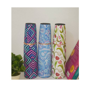 Vasos de plástico de cobre mate ecológico, elegante recipiente Ayurvédico a prueba de fugas y apto para viajes para yoga y meditación - Product Image 5