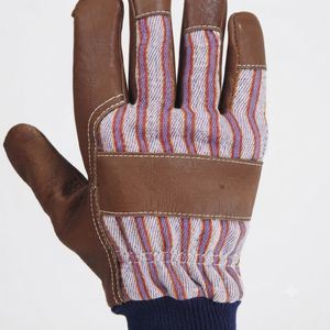 Cowhide Grain Design Leather Industrial Safety <b>Gloves</b> Durable Anti-static Heat Resistance Anti-Slip Cotton Fabric Elastic - Product Image 5