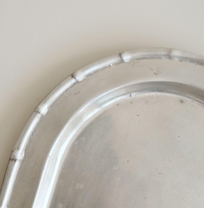 Wholesale Aluminium Oval <b>Metal</b> Tray With <b>Border</b> Antique Farmhouse Decor <b>Metal</b> Platter For Home Hotel & Restaurant Serving Dish - Product Image 2