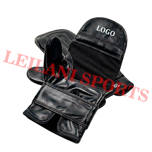 Fabrication en usine, impression de logo personnalisé, gants de boxe en cuir véritable pour l'entraînement de boxe, hommes et femmes - Product Image 3