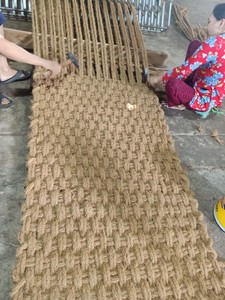 Tapis d'entrée en fibre de coco à poils ras, fait main, le plus vendu, pour usage domestique et extérieur, anti-salissures, Blue Lotus - Product Image 4