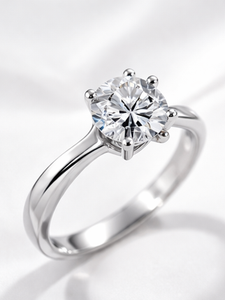 Bagues de fiançailles et de mariage en argent de haute qualité, plaquées or, serties de diamants de laboratoire, couleur blanche fantaisie, unisexe, personnalisables - Product Image 2