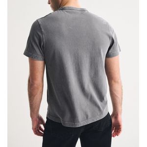 เสื้อยืดโอเวอร์ไซส์สีเทาฟอกแบบสั่งทำขายส่งสำหรับผู้ชาย เสื้อยืดพรีเมียมสไตล์วินเทจสีซีดจาง เสื้อผ้าสตรีทแวร์สุดเท่ เสื้อผ้ากีฬา ODM - Product Image 3