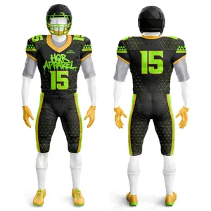 Conjunto de Uniforme de Fútbol Americano Sublimado Transpirable Personalizado, Jersey sin Mangas de Poliéster, Ropa Deportiva de Equipo de Secado Rápido - Product Image 6