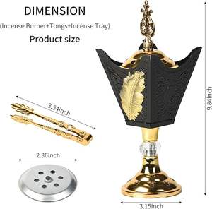 Quemador de Incienso Árabe de Lujo con Diseño Elegante para Aromatizar el Hogar, Decoración Islámica, Uso Religioso Ecológico - Product Image 2