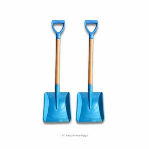 High Quality Blue HDPE Plastic Square <b>Spade</b> with Hardwood <b>Handle</b> Heavy Duty Material Handling Garden Farming OEM Tool - Product Image 6
