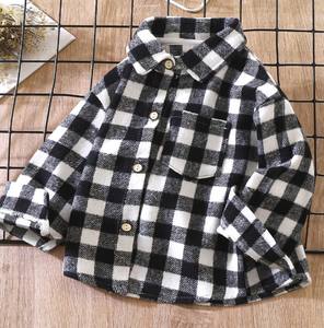 Chemise à carreaux de haute qualité pour garçons, enfants, logo personnalisable ODM, manches longues, col rond, décontractée, unisexe, tricotée, 100% coton - Product Image 2