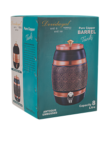 pure copper <b>water</b> stotage <b>container</b>/pot for daily hydration handmade copper bottle for health wellness - Product Image 4