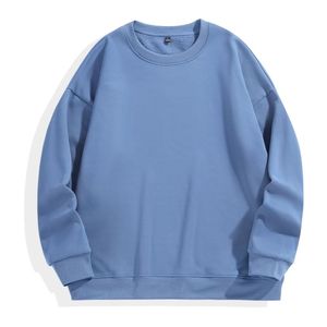 Unisex Solid Color Crewneck Sweatshirt Cotton Blend Casual Regular Fit <b>Pullover</b> <b>Sweater</b> Autumn Eco-Friendly Quick Dry for Men - Product Image 4