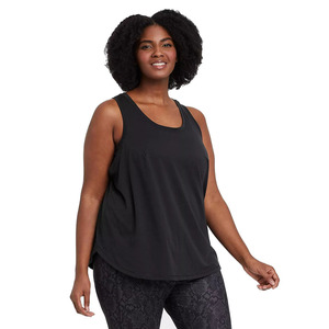 Camiseta sin mangas para mujer, al por mayor, tallas grandes, de tela de jersey de poliéster/algodón ecológica, de secado rápido, antipilling, transpirable y personalizable. - Product Image 1