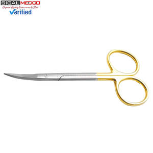 Paquete de 2 Tijeras Manuales de Microdisección Iris, Rectas y Curvas de 4.5 Pulgadas, Instrumentos Quirúrgicos de Punta Fina Super-Cut para Etiquetas Cutáneas y Encías - Product Image 5