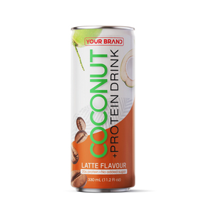 Coconut <b>Protein</b> Drink Latte Flavor 330ml - 20g <b>Protein</b>, No Added Sugar, Free Sample Private Label Wholesale Price - Product Image 1