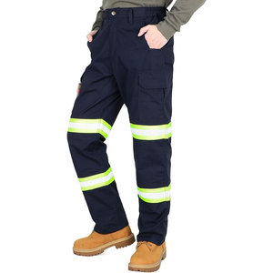 Pantalones de Trabajo para Hombre, 100% Algodón, Resistentes al Desgaste, Reflectantes, Rectos, para Obras de Construcción - Product Image 1
