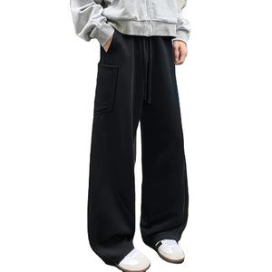 กางเกงจ็อกเกอร์ผู้ชายสไตล์วินเทจผ้าเฟรนช์เทอร์รี่ทรงตรงหลวมแบบสั่งทำพิเศษ น้ำหนักเบา ระบายอากาศได้ดี ขายส่ง - Product Image 1