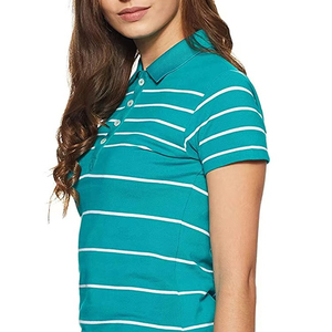 Camiseta de Manga Corta para Mujer, Tejida, Estampada, 100% Algodón, Transpirable, con Logotipo Bordado Personalizado, Precio Económico, Venta al Por Mayor - Product Image 5