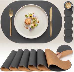Mantel Individual de Cuero Genuino, Resistente a Olores, Plegable, de Lujo, para Mesa de Comedor, Multifuncional, Decoración del Hogar LPM-0124 - Product Image 1