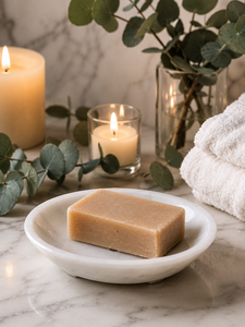 Meilleures ventes : Porte-savon ovale en marbre naturel avec égouttoir intégré pour salle de bain, design minimaliste, luxe, vente en gros - Product Image 2