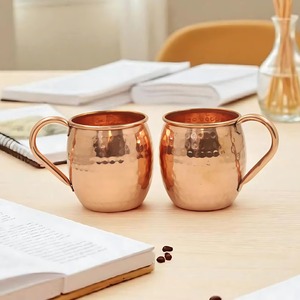 Mug en cuivre avec finition martelée, style vintage, pour usage domestique - Product Image 2