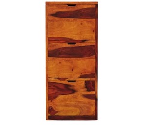 Custom Solid Wood 3-Drawer Shoe Cabinet | Fold-Out Hallway Shoe Rack | Jodhpur Furniture Manufacturer - Product Image 6