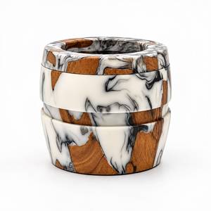 Elegante Quemador de Incienso de Resina y Madera, Porta Incienso Árabe Tradicional, Aroma a Oud, Decoración Interior de Lujo, Hecho a Mano - Product Image 1