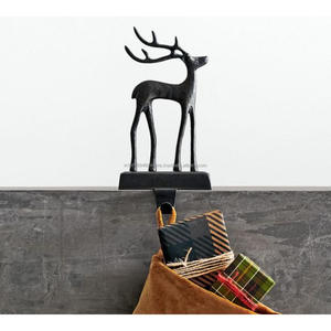 Desktop Royal <b>Elephant</b> Stocking Holder Christmas Decorated Sculpture Art Metal Solid Animal Style Stocking Holder & Single Hook - Product Image 3