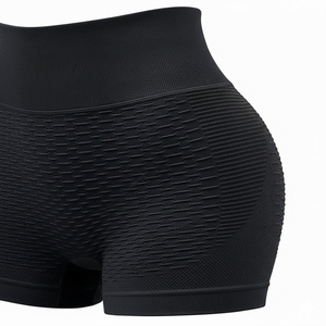 High-Waist Yoga Shorts Women Seamless <b>Bubble</b> Textured Gym Leggings Tummy Control Butt Lift Tight Fit Polyester Fitness Shorts - Product Image 4