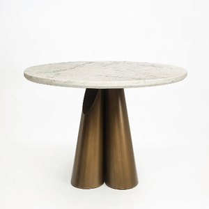 Metal bases Dining tables ,Luxury Spacesave Dining Tables, Luxury Dining Table With <b>Marble</b> <b>Top</b> Spacesave Dining table Round <b>Top</b> - Product Image 1