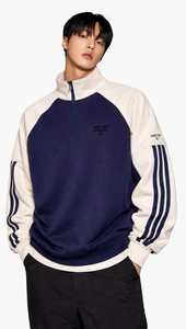 ONETEN APPAREL Sweat-shirt polaire pour homme à col montant imprimé, manches classiques, coupe oversize, décontracté, pour l'hiver - Product Image 5