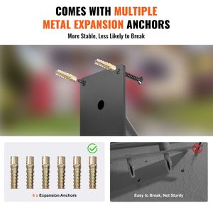 Corrimano per Esterni Nero Opaco da 18,9 Pollici, Corrimano di Sicurezza con Tubo da 1,3 Pollici per Montaggio a Parete per 1-2 Gradini - Product Image 5