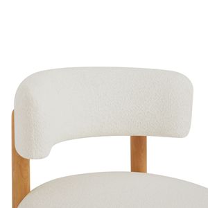 Set di sedie moderne da 27,5 pollici in stile rustico senza braccioli, con base in legno imbottita e accento a forma di tetto in paglia, per soggiorno - Product Image 3